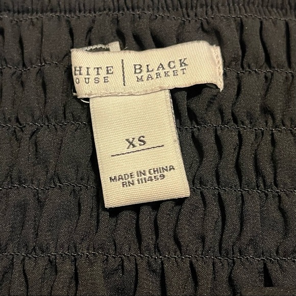 White House Black Market Black And Cream Floral Skirt XS - Picture 5 of 7